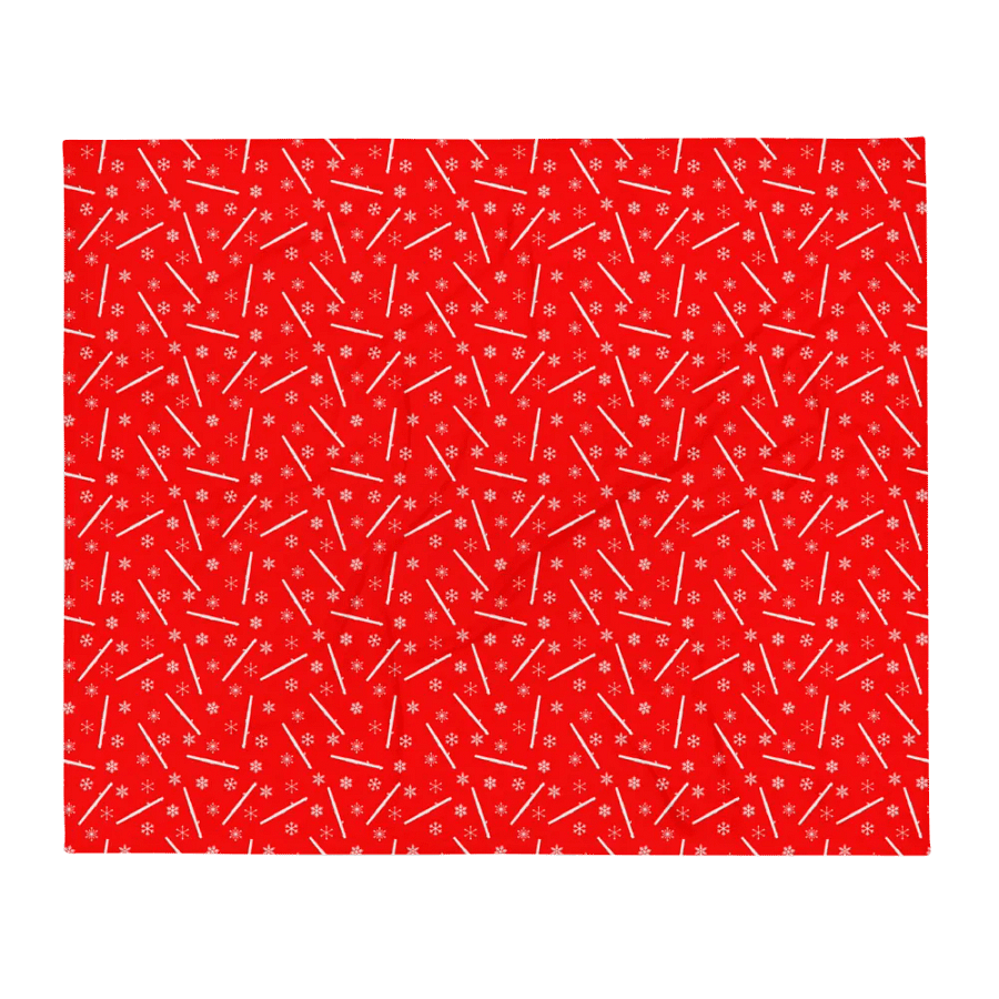 Scattered Flutes and Snowflakes Throw Blanket - Piccolo product image (4)