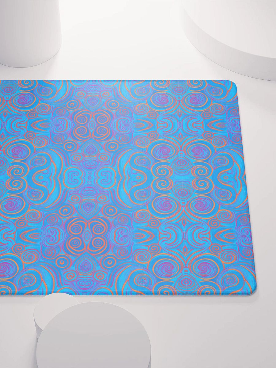 Funky Blue Dreams Liquid Tie-Dye Gaming Mouse Pad product image (6)