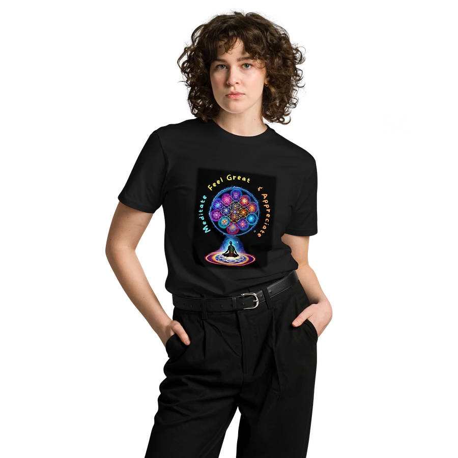 Meditate Feel Great & Appreciate T-Shirt - Vibrant Sacred Geometry Design product image (7)