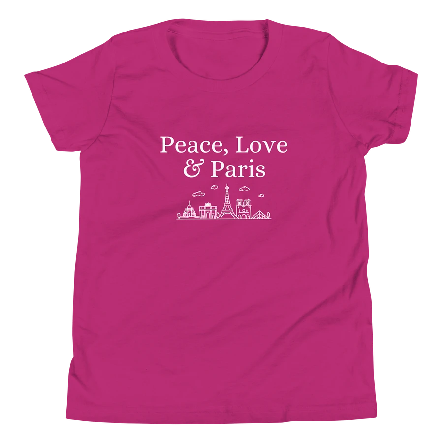 Peace, Love and Paris with Monuments Youth T-Shirt product image (113)