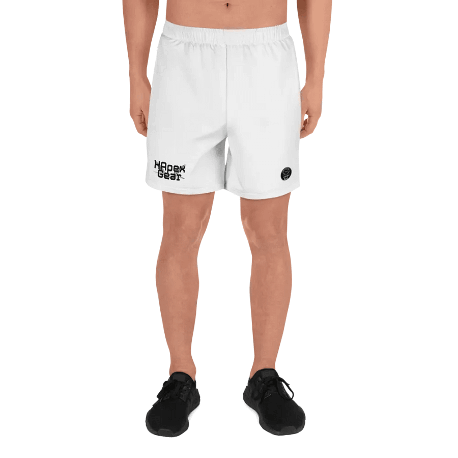 Athletic Long Shorts - White - Black HApex Gear Black Logo product image (5)