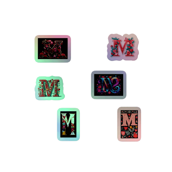 All M's Valentine’s Monogram Holo Sticker Pack product image (2)