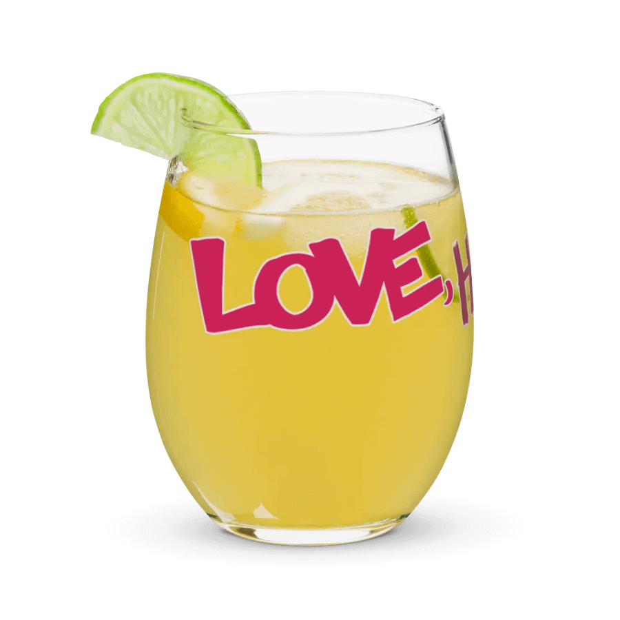 Love, Hate, and Loathe Wine Glass product image (11)