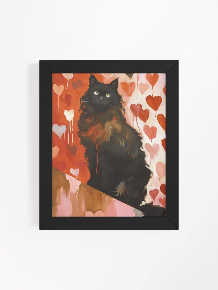 Whimsical Love Cat Framed Poster product image (7)