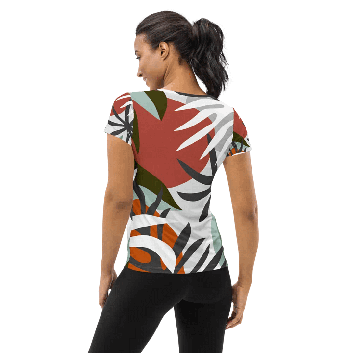 Dynamic Leaf Fusion Women's Athletic T-Shirt product image (2)