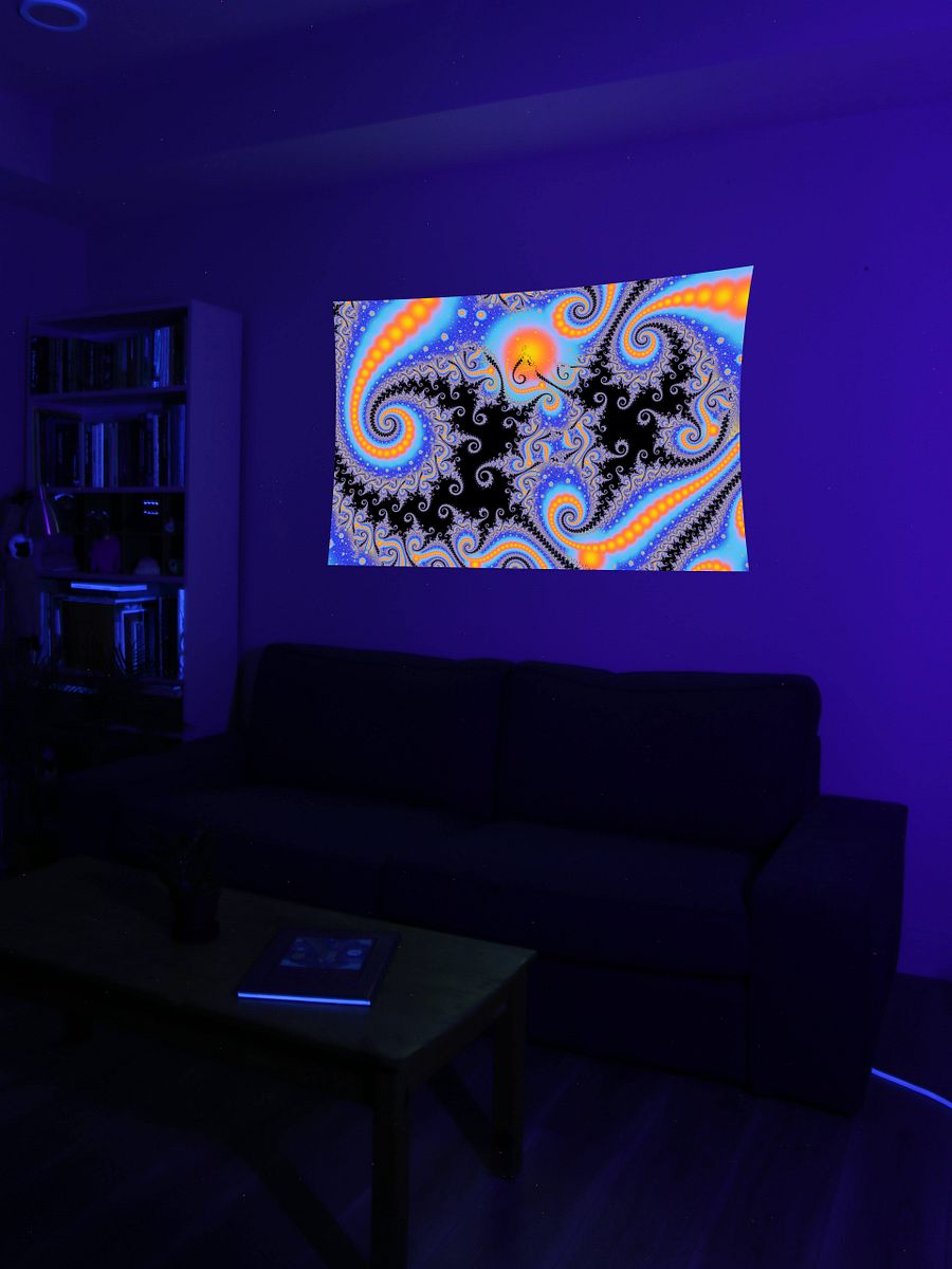 UV fractal tapestry - Party At The Orange Factory product image (5)