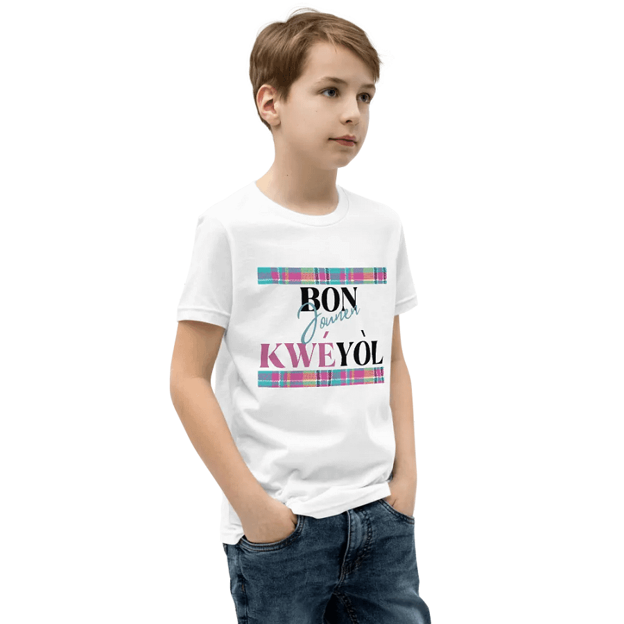 Kwéyòl Madras Youth T-Shirt product image (55)