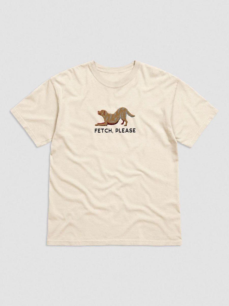 Fetch Please T-Shirt(Embroidered) of a Golden Retriever product image (4)