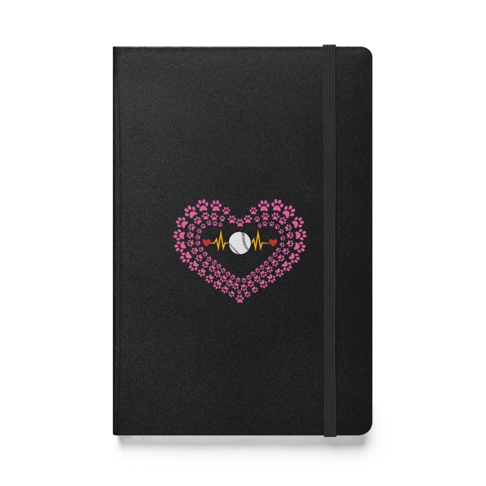 Heart Paw Print Baseball Hardcover Journal product image (1)