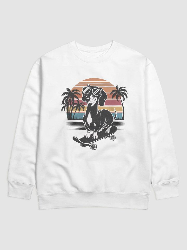 Doxie on a Skateboard Sweatshirt product image (1)