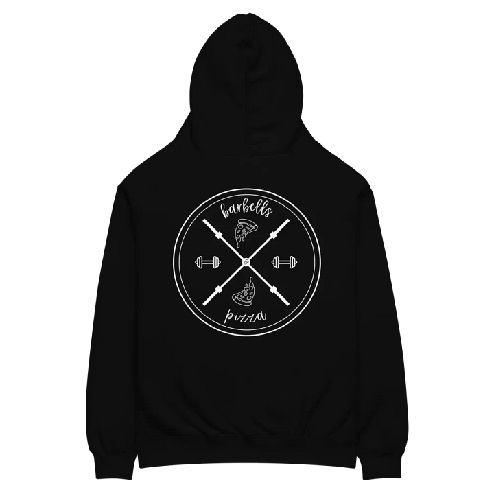 Barbells & Pizza X Emblem Unisex Hoodie product image (2)