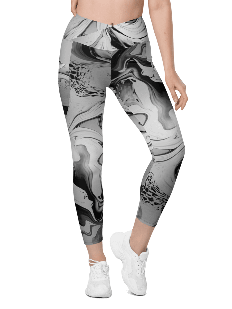 Black Marble-Leggings with Pockets product image (10)
