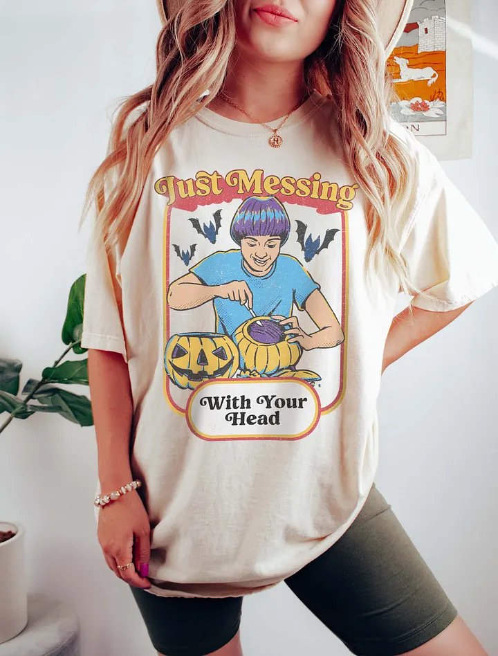 Just Messing with Your Head T-Shirt | Funny Retro-Style Fall and Halloween T-Shirt product image (6)