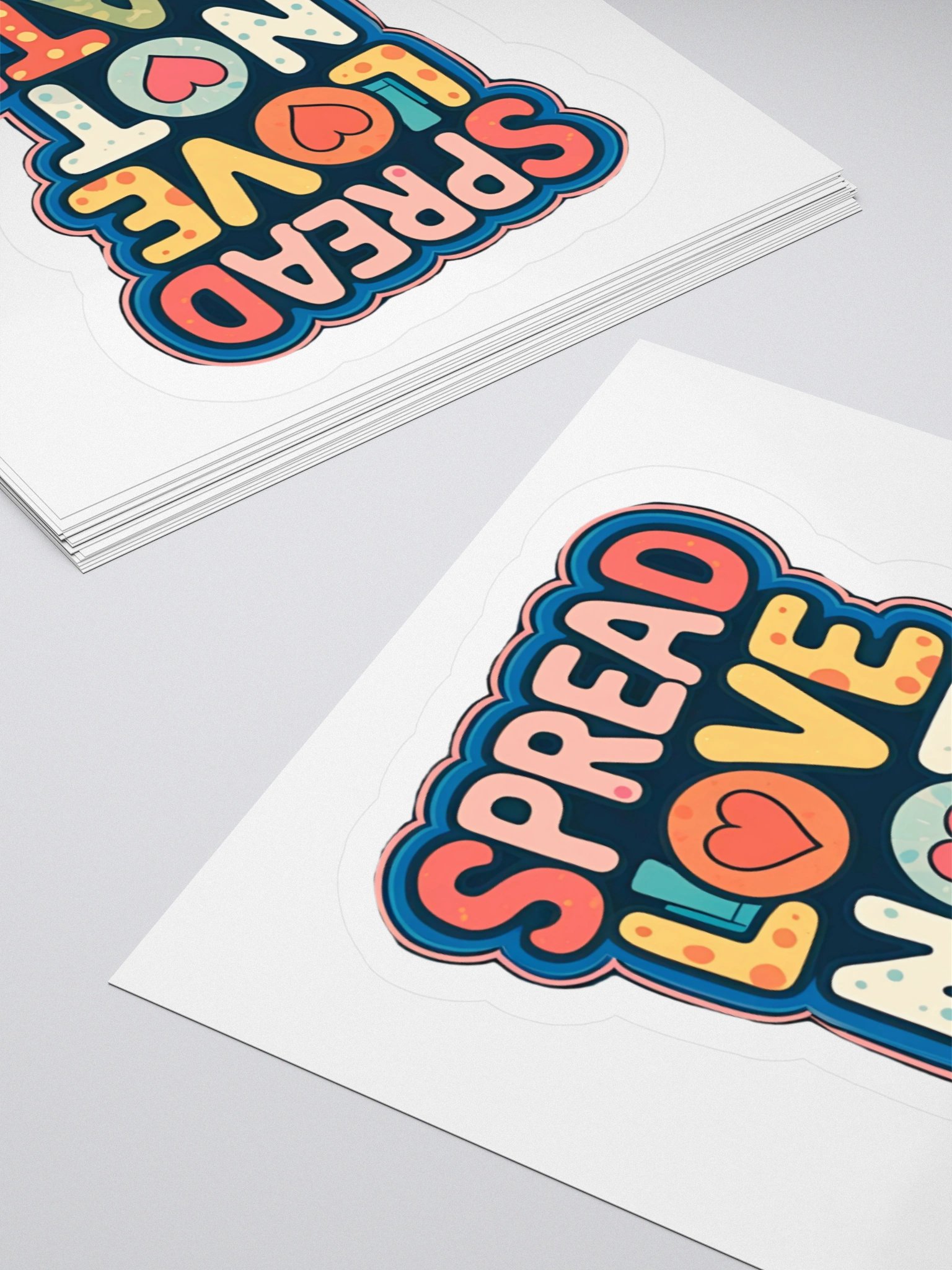 Love Not Hate kiss cut sticker product image (12)