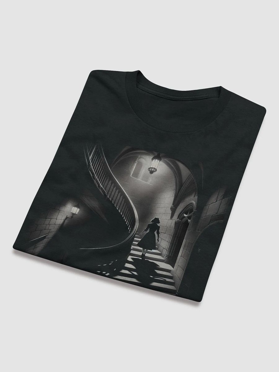 Spiral Staircase Mystery: Elegance in Noir (Front Print Womens Tee) product image (5)