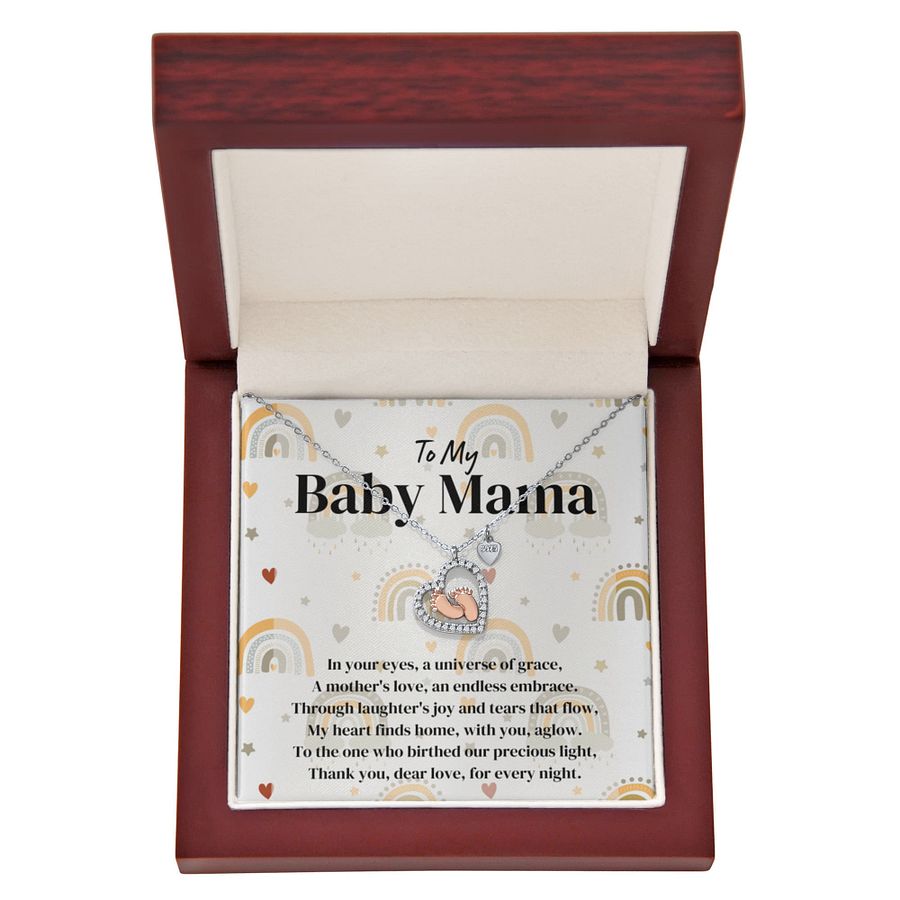 To My Baby Mama Baby Feet Necklace - A Mother's Love product image (6)