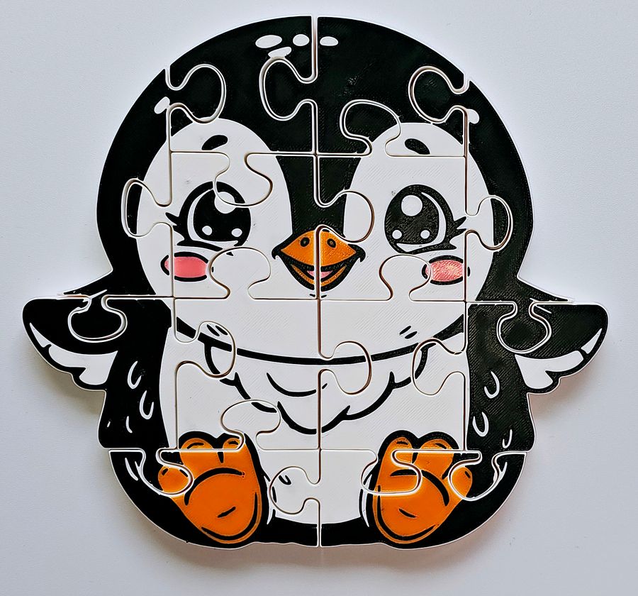 Penguin 3D Printed Jigsaw Puzzle – A Frosty Friend in Every Piece! product image (1)