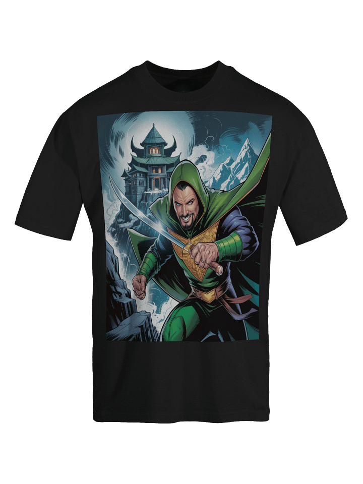 Demon's Fury: Ra’s Al Ghul Inspired Oversized Faded T-Shirt product image (1)