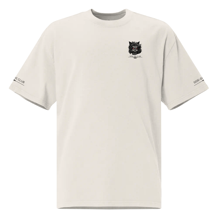 Sleepless Hustle: No Sleep, Just Side-Gigs Oversized Tee Streetwear Edition in Vivid Black product image (7)