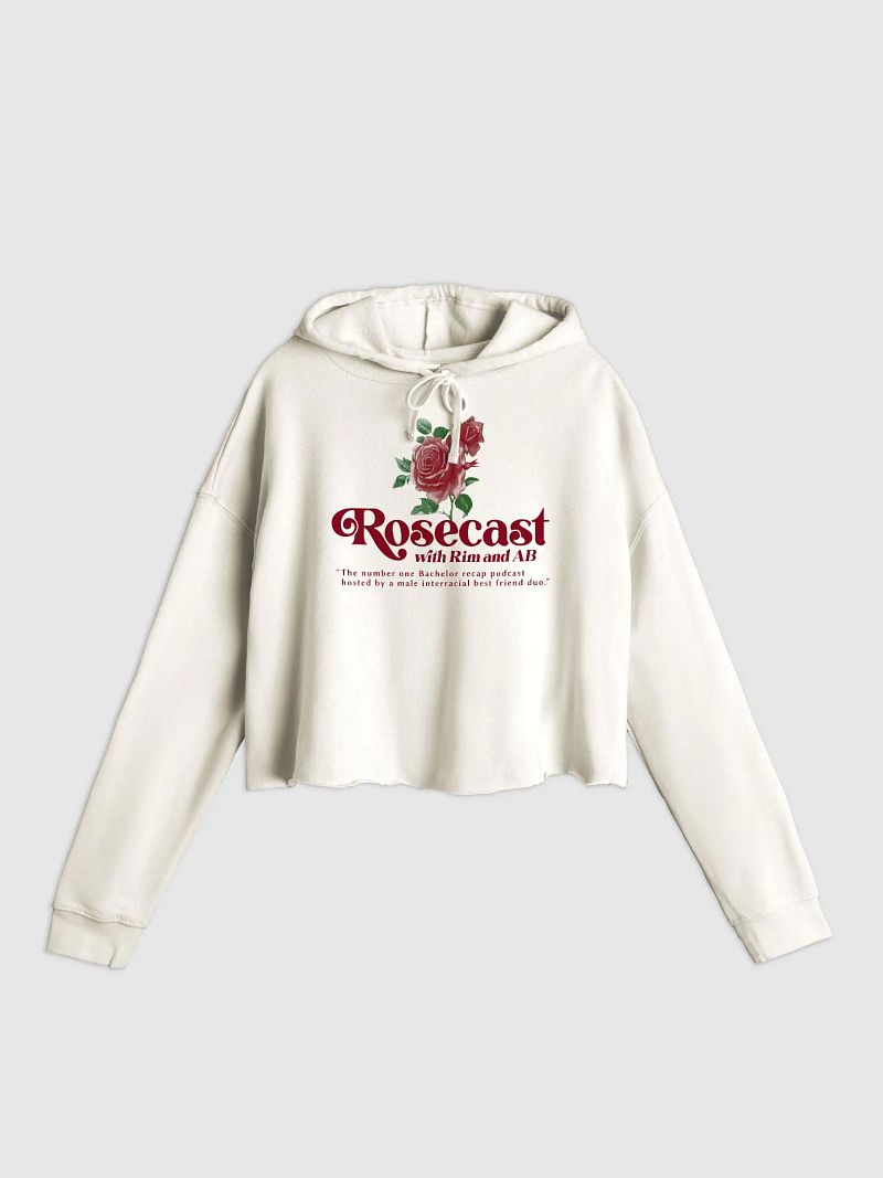 Retro Rose Lightweight Cropped Hoodie
