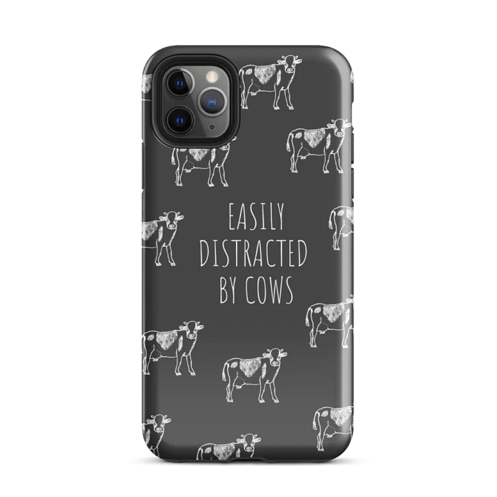 "Easily distracted by cows" black case for iPhone® product image (51)