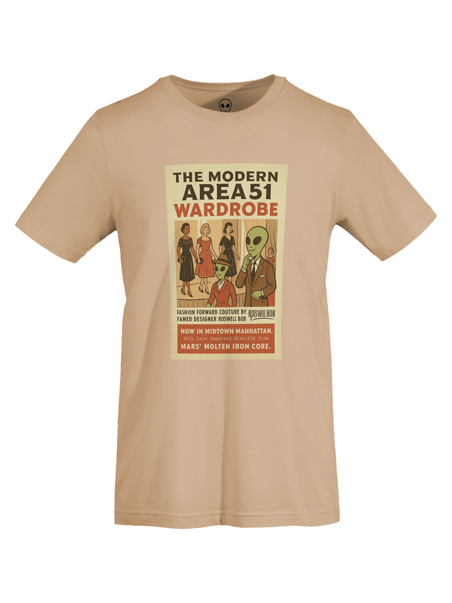 Area 51 Couture Fashion Designer Roswell Aliens 1950's Retro Poster Unisex T-Shirt product image (69)
