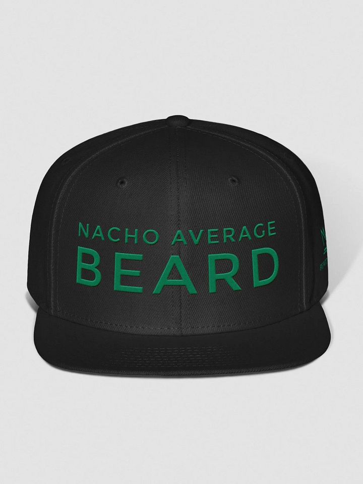 Nacho Average Beard Snapback Cap (Green Embroidery) product image (1)