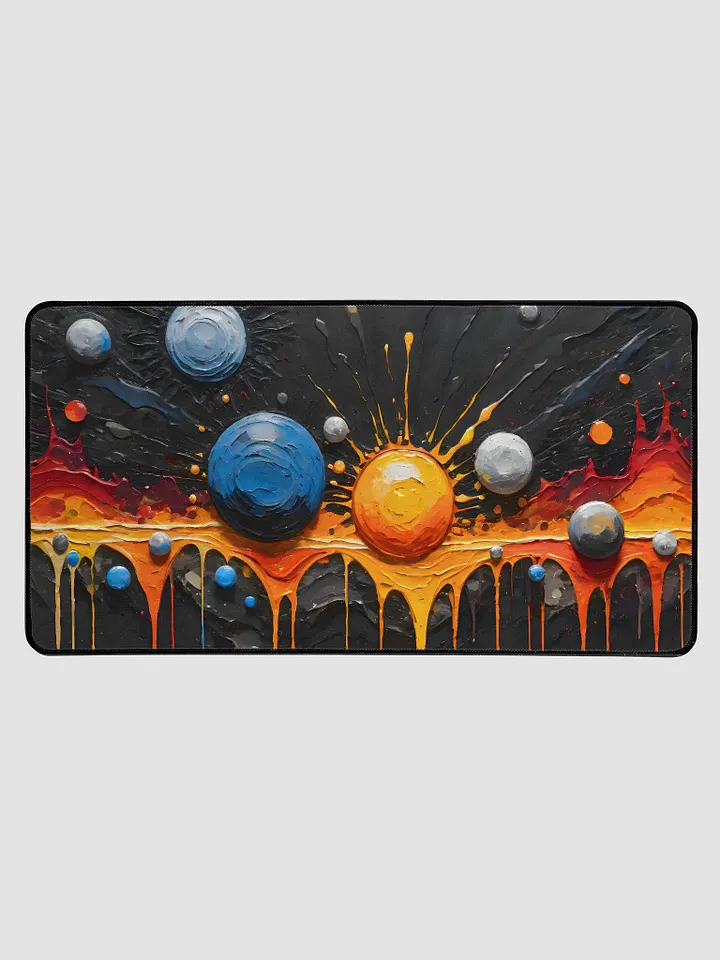 Desk Mat (15.5x31.5 inches) - Abstract Planets Design product image (1)