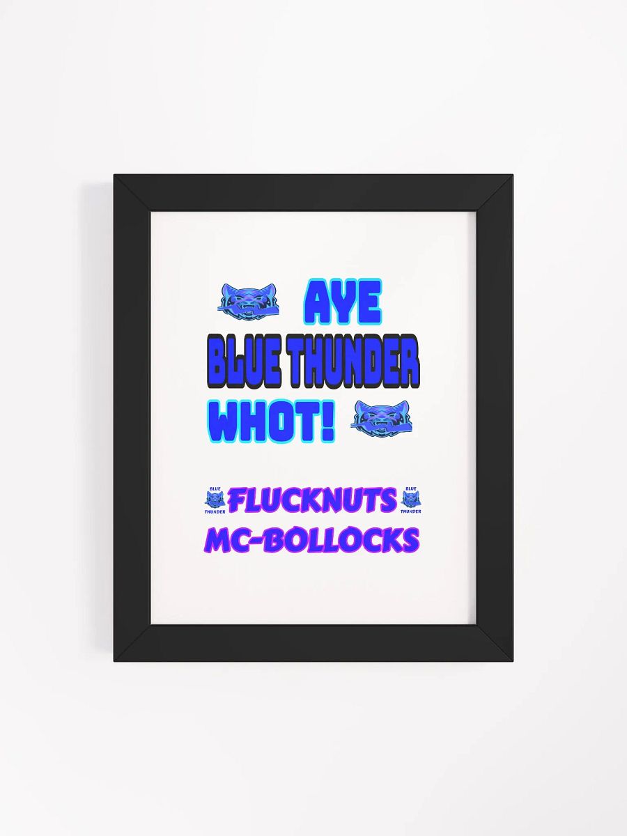 Aye, Blue Thunder - Framed Matte Poster product image (4)