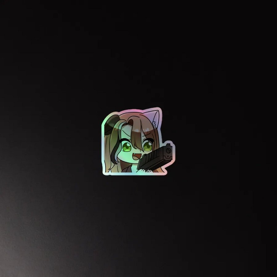 bang bang emote holographic sticker product image (4)