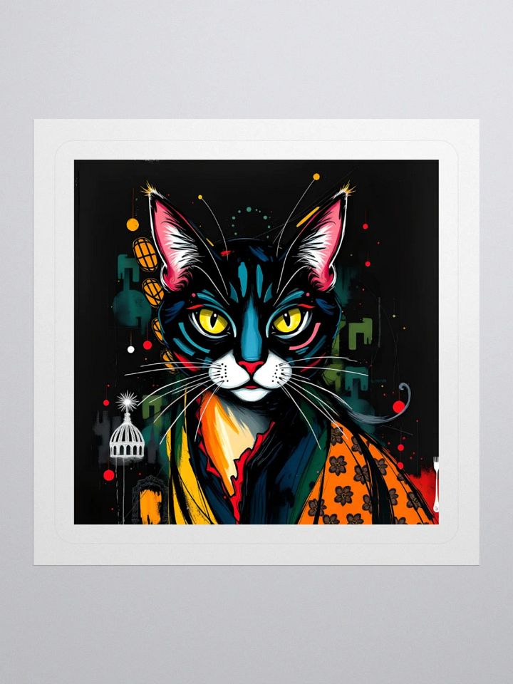 Vibrant Feline Kiss Cut Stickers product image (2)