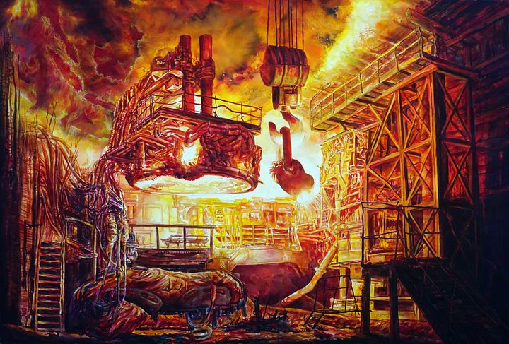 "Burning The Earth" Painting by Deni Je product image (1)