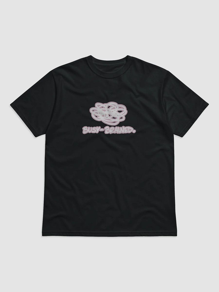 BUSY-BRAINED (lined design, #E1B9CE) unisex eco tee product image (1)