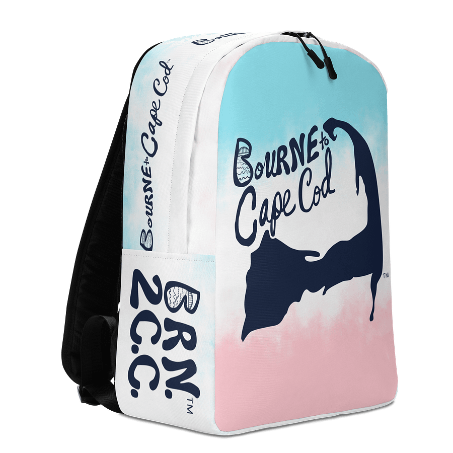 BOURNE to Cape Cod™ | Backpack | BRN.2C.C.™ | Coastal Carryall | Minimalist Style, Maximum Vibes | Navy Blue on Patriotic Pastels🎒🌊 product image (3)