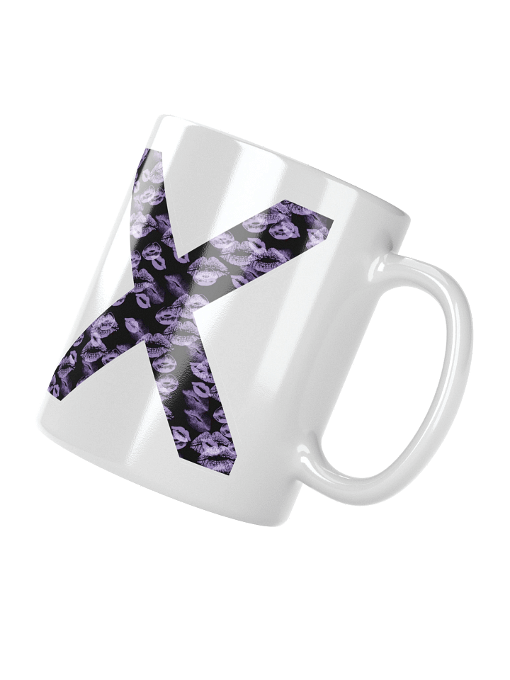 Black X Lilac Lipstick Kisses | Glossy White Mug product image (6)