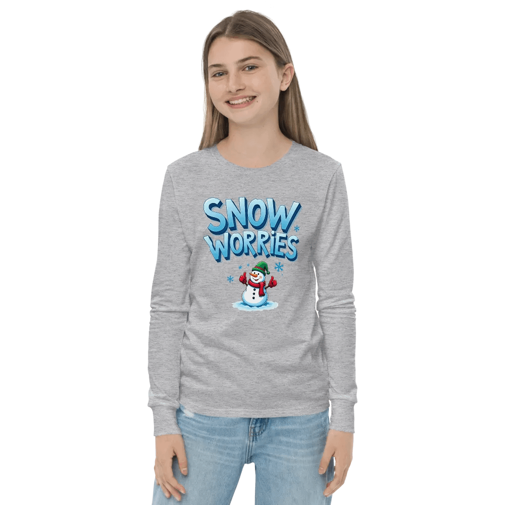 Snow Worries Youth Long Sleeve Tee product image (21)