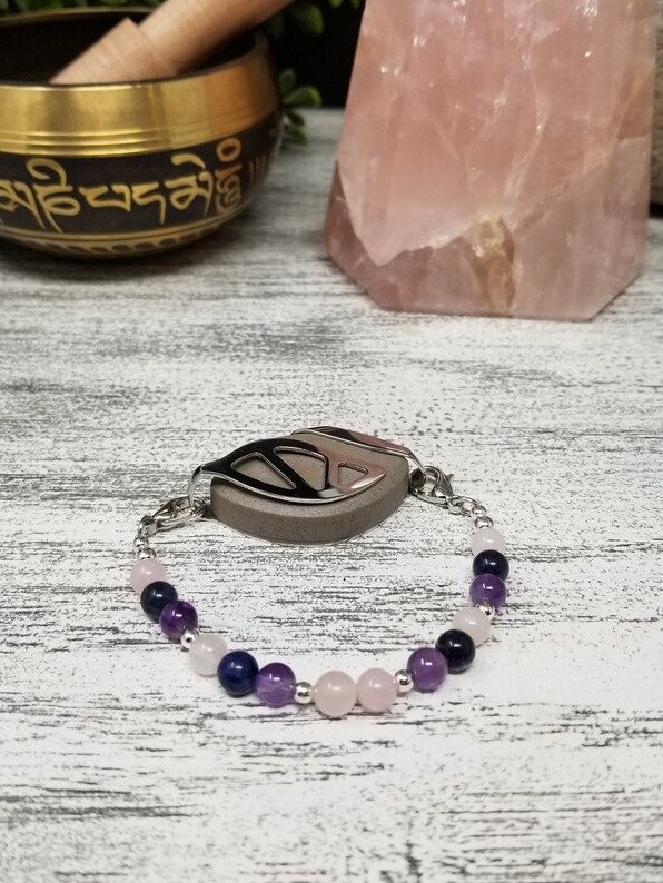 Weight Loss Bracelet | Amethyst, Rose Quartz & Sodalite | Handmade Accessory for Bellabeat Leaf Urban & Ivy product image (1)