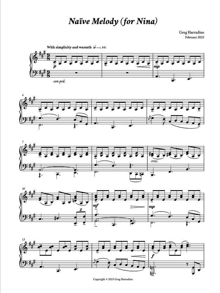 Naive Melody (for Nina) product image (1)