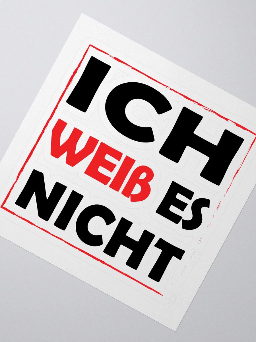 ich weiß es nicht product image (2)