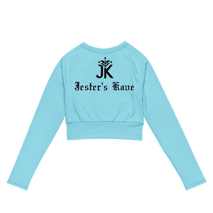 Shape Shenanigans Blue Long Sleeve Crop Top product image (2)
