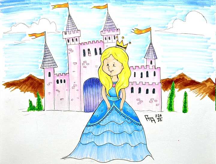 The Princess and her Castle DIGITAL IMAGE! product image (1)