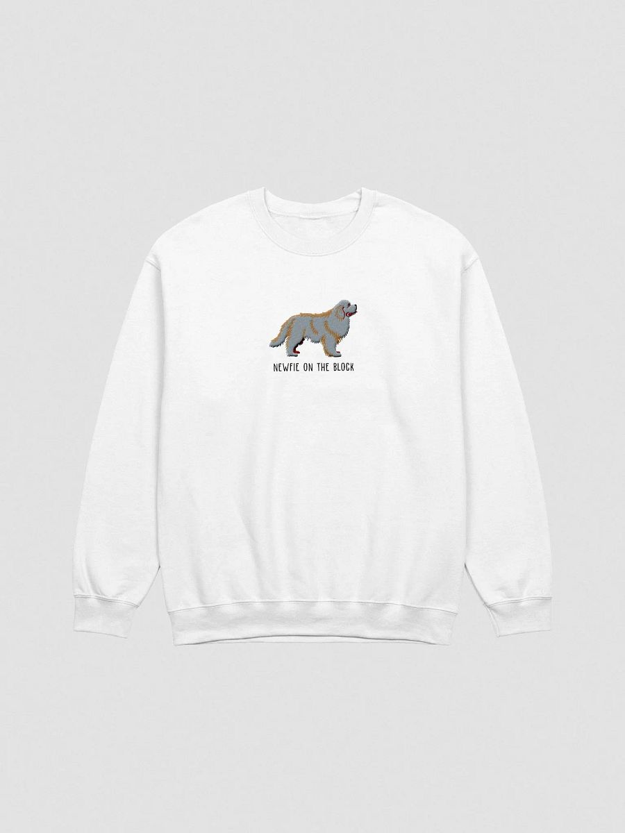 Newfie on the Block Sweatshirt (Embroidered) of a Newfoundland(Blue) product image (4)