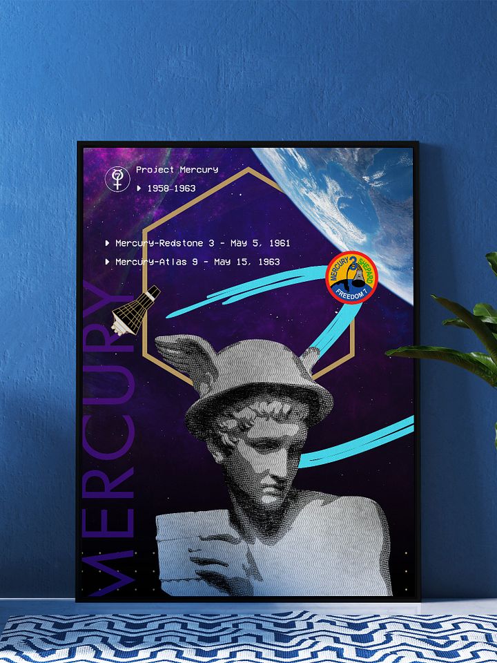 Synthwave NASA Project Mercury (1958–1963) [synthwave/vaporwave/retrowave] — space poster, retrowave poster, neon poster, aesthetic poster product image (1)