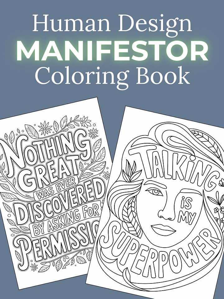 Human Design Manifestor Coloring Book Printable product image (1)