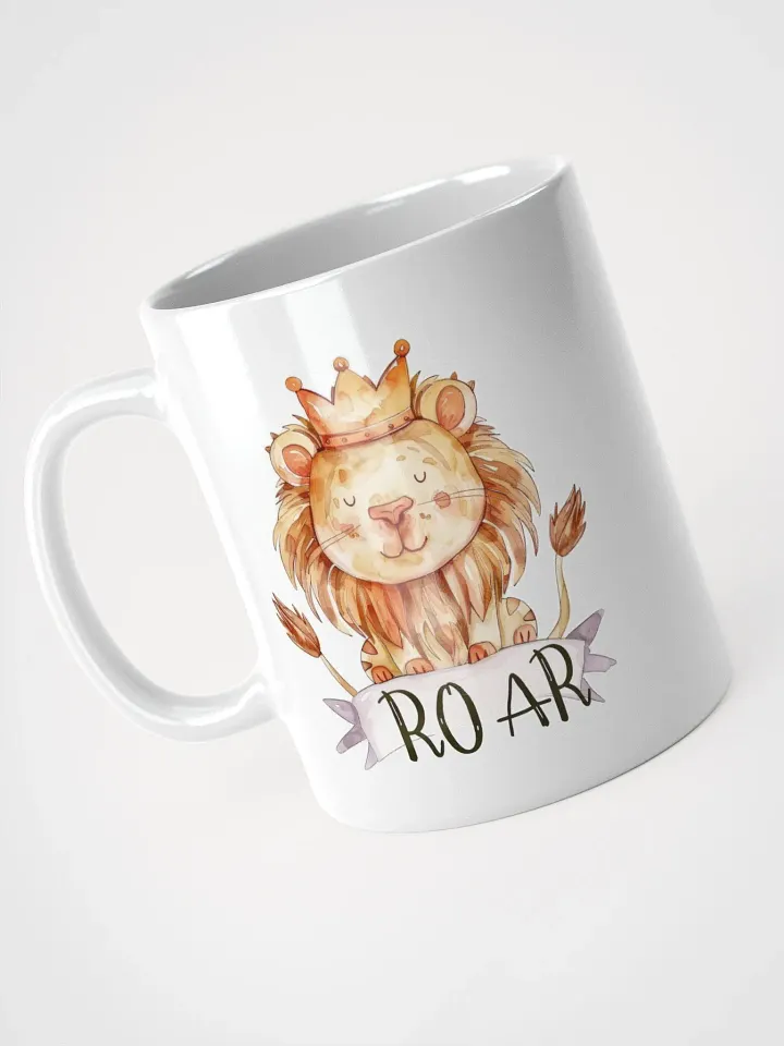 Royal Roar Lion White Glossy Mug product image (2)