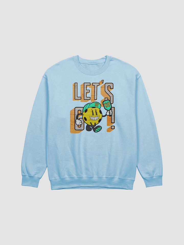 Let's Go Pickleball Mascot Playful Cartoon Crewneck product image (1)