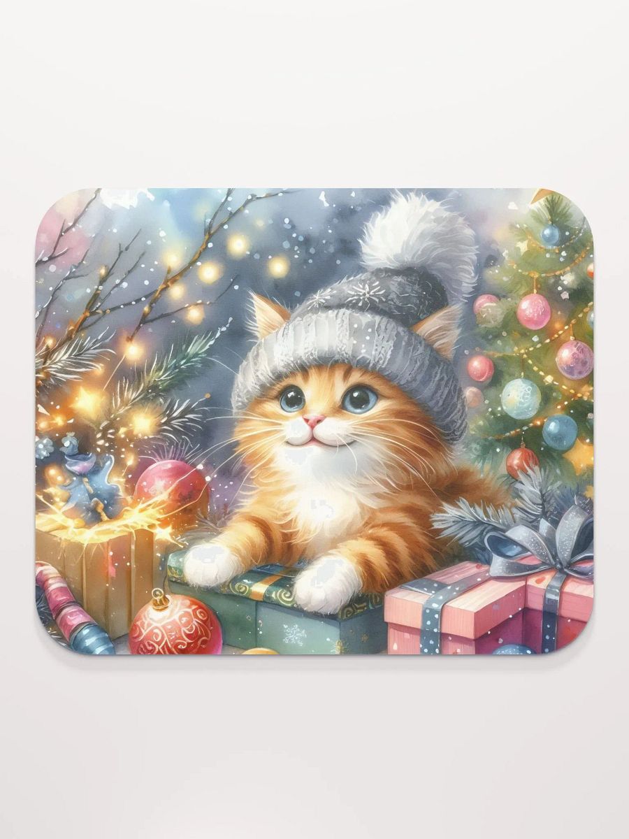 Festive Kitten in a Knit Hat Mause Pad product image (3)
