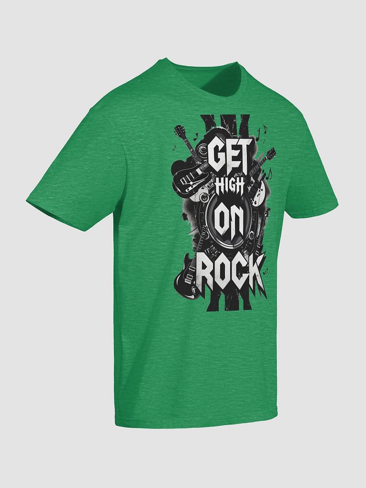 Rock Music-Inspired T-Shirt – Bold 'GET HIGH ON ROCK' Design, Unisex Fit product image (2)