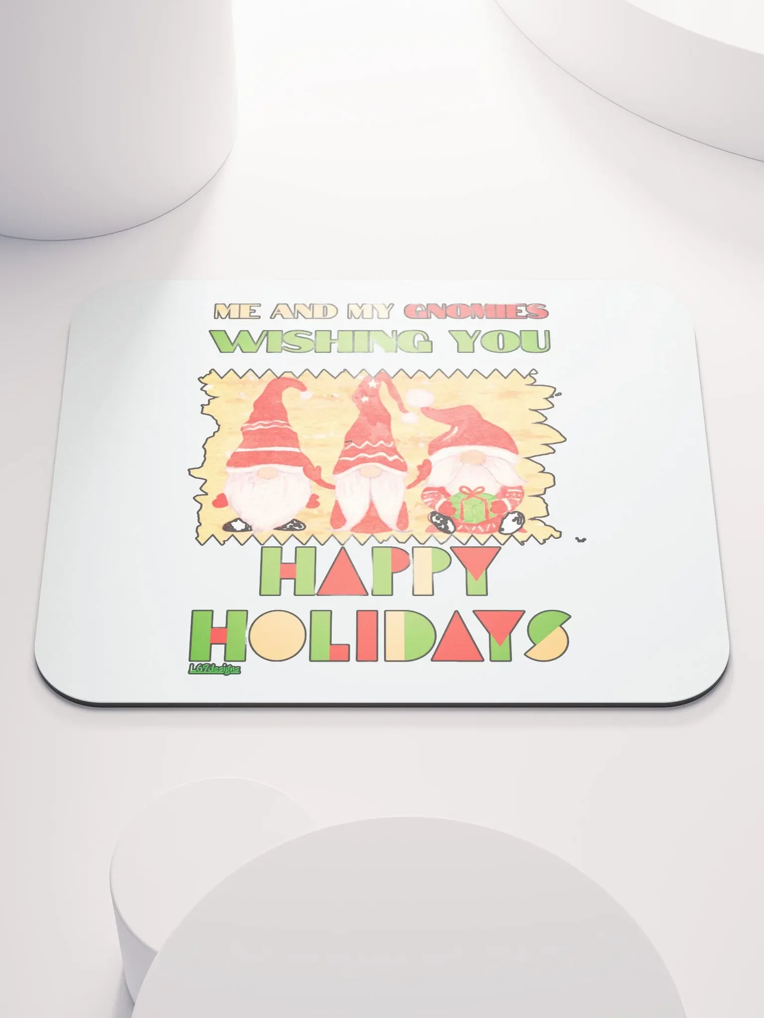 ME AND MY GNOMIES WISHING YOU HAPPY HOLIDAYS product image (1)