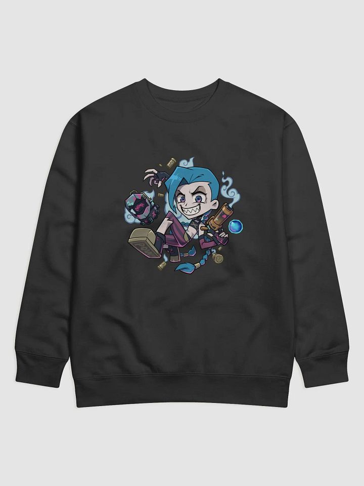 Crazy Blue Hair Girl Sweatshirt product image (1)